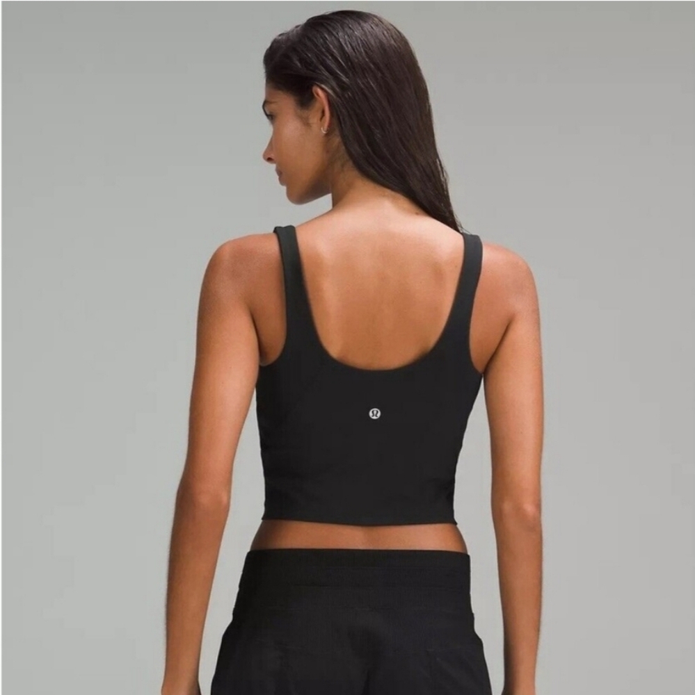 LULULEMON Women’s Align Tank Top Black Size: 2 Cropped Sports Bra No Pads - Picture 2 of 10